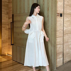 Candice Top Quality Designer <strong>Clothes</strong> Famous Brand Designer Print logo Design a Line Casual Dress - Product Image 3