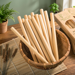 Pajitas de Madera Ecológicas Desechables, 100% Biodegradables, Duraderas, para Fiestas, 200mm, Eco2go, Gran Venta - Product Image 6
