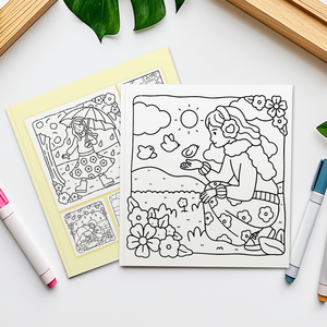 Un semplice libro da colorare da colorare in stile carino con serigrafia su carta patinata e carta artistica - Product Image 3