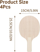 Raquettes de ping-pong en bois HUIY, non finies, fabriquées au Shandong, pour une expérience de peinture unique.