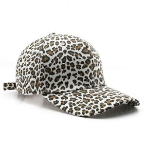 หมวกแก๊ปแฟชั่นกลางแจ้งสำหรับฤดูร้อน หมวกทรงทรัคเกอร์สำหรับผู้หญิง ผ้าฝ้าย ทรงสูง หมวกเบสบอลลายเสือดาวสำหรับสาวๆ หมวกกีฬาสำหรับรวบผมหางม้า - Product Image 2