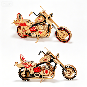 <span class=keywords><strong>Puzzle</strong></span> 3D en <span class=keywords><strong>bois</strong></span> pour enfants, jouets éducatifs, modèles de <span class=keywords><strong>moto</strong></span>, bricolage, livraison gratuite, pièces - Product Image 2