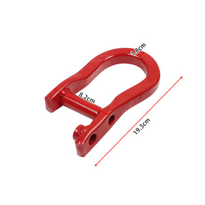 Crochet de remorquage en acier rouge 19,3 cm pour Chevrolet Silverado Sierra 1500 2007-2019 - Product Image 1