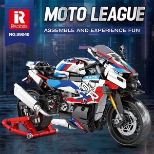 Reobrix M1000, Kit de Construcción de Motocicleta Deportiva de 949 Piezas, Serie Técnica, Modelo de Carreras con Transmisión por Cadena y Dirección, Juguete de Plástico ABS para Adultos - Product Image 5