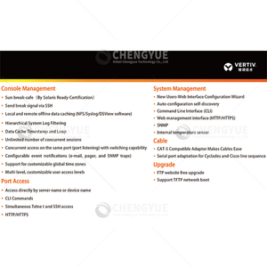 Vertiv Avocent ACS8000 : Alimentation Stable, Gestion à Distance Sécurisée, Fréquences 2.4G/5G/6G, Entrée 100-240V pour Centre de Données - Product Image 4