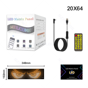 Usb 5V linh hoạt 20*64 <span class=keywords><strong>LED</strong></span> di chuyển văn bản mô hình hoạt hình xe đăng nhập Màn hình hiển thị ứng dụng điều khiển <span class=keywords><strong>LED</strong></span> ma trận Bảng điều chỉnh Hội Đồng Quản Trị - Product Image 3