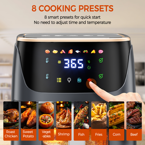 Friteuse à air numérique 7 L grande capacité avec fenêtre visible, revêtement antiadhésif, cuisson sans huile pour la maison - Product Image 3