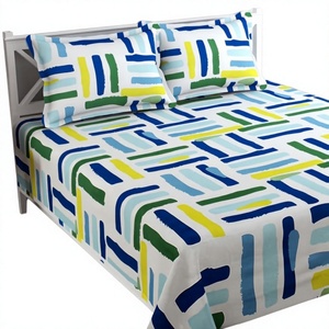 High-<b>End</b> Classic Modern 100% Cotton Waterproof Folded Double <b>Bed</b> Sheet Set | Eco-Friendly Skin-Friendly Floral Character 4 Pcs - Product Image 2