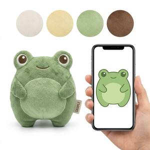 Coussin en peluche grenouille verte douce et ronde, avec revêtement moelleux effet <span class=keywords><strong>mousse</strong></span>, grands yeux cousus, personnalisable, mascotte de chambre à coucher, personnage de dessin animé sur le thème de la lagune - Product Image 1