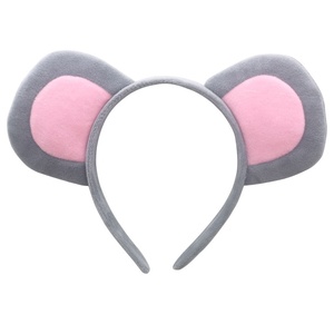 Serre-tête en tissu pour enfants, motif tête d'animal, décorations de fête d'<span class=keywords><strong>Halloween</strong></span>, oreilles de souris grises en peluche douce, avec nœud, prix d'usine, vente chaude - Product Image 5
