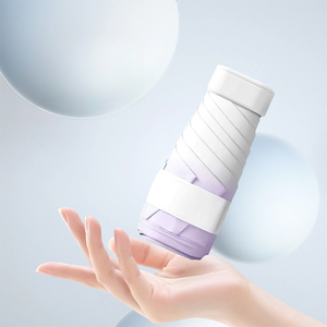 Cá Nhân Không Thấm Nước Sombrillas Phụ Nữ Món Quà Nhỏ Phụ Nữ Cô Gái Ánh Sáng Nhỏ Gọn Túi UV Viên Nang <span class=keywords><strong>Mini</strong></span> Gấp Ô Với Logo - Product Image 2