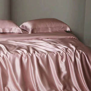 Vente flash : Parure de lit en soie 100% naturelle, anti-âge, en soie de mûrier, 4 pièces, draps en soie - Product Image 1