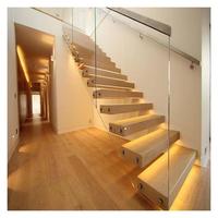 Escalier flottant sur mesure pour intérieur, style moderne minimaliste, pour villa, appartement résidentiel, décoration intérieure, escalier flottant