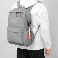 Sac à dos pour ordinateur portable en tissu Oxford durable et imperméable avec fermeture éclair pour garçons - Idéal pour l'école, les trajets professionnels et les voyages