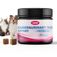 Vente en gros OEM/ODM Vessie à la canneberge Soins urinaires et rénaux pour animaux de compagnie Supplément pour animaux de compagnie Santé intestinale Poudres à mâcher souples Gouttes