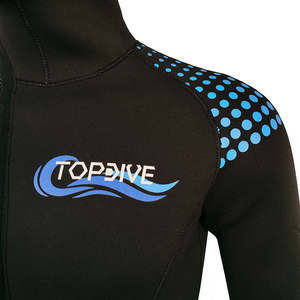 Combinaison de <span class=keywords><strong>plongée</strong></span> homme personnalisée 3mm 5mm 7mm à capuche avec fermeture éclair frontale, une pièce, manches longues, en néoprène, pour la pêche <span class=keywords><strong>sous</strong></span>-<span class=keywords><strong>marine</strong></span> - Product Image 5