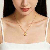 Colliers tendance en acier inoxydable plaqué or 18 carats PVD, avec chaîne à maillons croisés et pendentif disque étoile à huit branches, inaltérables