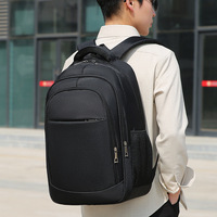 Mochila para portátil para estudiantes, 15 pulgadas, gran capacidad, unisex, color sólido, para viajes de negocios, bolsillo interior con cremallera, asa suave, todo incluido