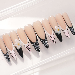 <span class=keywords><strong>Kit</strong></span> <span class=keywords><strong>de</strong></span> <span class=keywords><strong>Uñas</strong></span> Acrílicas Postizas Hechas a Mano, Diseño 3D Pre-diseñado, Juego <span class=keywords><strong>de</strong></span> 10 Piezas, <span class=keywords><strong>Precio</strong></span> <span class=keywords><strong>de</strong></span> Fábrica al por Mayor - Product Image 2