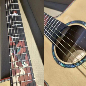 OEM ODM 6 <b>String</b> Acoustic Guitar Solid <b>Top</b> Wood Cutaway Folk Guitar Fretboard for Beginner Performance - Product Image 5