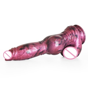 Factory Price Dog Knot Big <b>Dildo</b> With Suction Cup Vagina Massager Realistic Animal Penis Dog Knot <b>Dildo</b> Sex Toy - Product Image 5