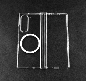 Vente en gros clair magnétique sans fil housse de charge pour samsung <span class=keywords><strong>Galaxy</strong></span> Z FOLD 7 S23 ultra S24 S25 Plus coque de téléphone transparente - Product Image 1