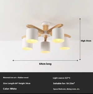 Lámpara colgante Simple moderna de estilo nórdico, lámpara de viento de registro para el hogar, comedor, luz principal, accesorio de techo de ambiente - Product Image 6