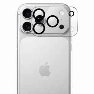 Protection d'objectif d'appareil photo intégrale pour iPhone 17, film en verre trempé 9H+ en alliage d'aluminium mat et givré, protection d'objectif en métal dur - Product Image 1