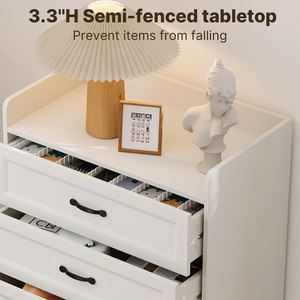 <span class=keywords><strong>Commode</strong></span> à <span class=keywords><strong>5</strong></span> <span class=keywords><strong>tiroirs</strong></span> blanche, moderne et minimaliste, en MDF, pour chambre à coucher, salon, armoire de rangement, OEM ODM Factory - Product Image 4