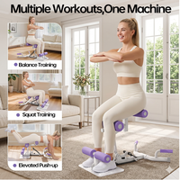Machine à Squats Pliable à 2 Niveaux de Résistance Personnalisable OEM pour Entraînement des Jambes et des Fessiers à Domicile