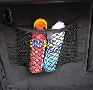Q-9562 universel voiture arrière coffre organisateur Net maille siège élastique chaîne autocollant sac de rangement poche Auto organisateur - Product Image 2