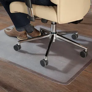 Office Chair Mat for Hardwood Floors, 46 X 60 in, Heavy Duty Floor Mats for Computer Desk, Easy Glide for Chairs, Flat Without C