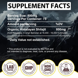 Résine de Shilajit ZILI avec extrait d'Ashwagandha, marque privée, qualité or, 60% d'acide fulvique, booster d'énergie, végétalien, sans gluten, OEM - Product Image 2