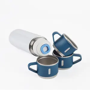 Popular Insulated Water Bottle Gifts Stainless Steel Vacuum Flask with 3 Lids Travel Mug Business Thermos Cup Vacuum