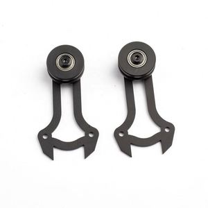 RHETECH 5 pies Mini tamaño doble muebles gabinete puerta corredera Kits moderno acero y latón Instalación de tornillo duradero - Product Image 3