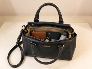 Sac à main structuré avec poignée supérieure, bandoulière amovible, poche avant zippée, sac à bandoulière polyvalent pour le quotidien - Product Image 2
