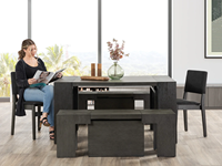 Ensemble de table à manger extensible en bois de chêne noir moderne d'usine 2026 avec chaises, meubles de cuisine et de salle à manger