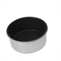 Moules à pâtisserie en alliage d'aluminium PTFE antiadhésifs, résistants à la chaleur, non toxiques, personnalisables en usine, 12,7*11,7*6 cm, pour gâteaux basques, pain et toasts