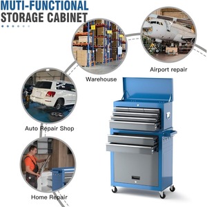 Grand coffre à outils avec roues Armoire de rangement de <span class=keywords><strong>garage</strong></span> détachable Boîte à outils robuste Boîte à outils de <span class=keywords><strong>moto</strong></span> mystère professionnelle - Product Image 3