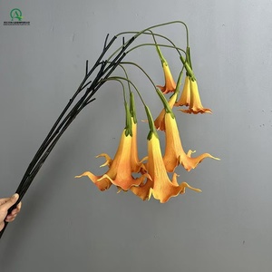 Flor Artificial de Datura Stramonium de PU, 2 Cabezas, Tallo Largo, para Centro de Mesa, Decoración Artesanal para Pascua y Fiestas - Product Image 4