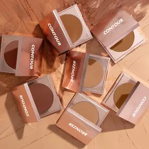 Nouveau maquillage à haute teneur en pigments Palette de poudre bronzante intégrale Contouring Professional Wholesale Palette de contour de poudre pressée végétalienne