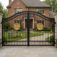 Adorno Decorativo de Estilo Clásico Europeo Personalizado, Remate de Hoja Doble para Puerta de Acero de Entrada de Villa