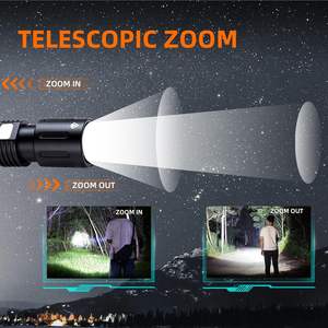 Linterna LED Recargable USB de Plástico, Portátil, con Zoom, Súper Brillante, 10000 Lúmenes, Resistente al Agua, para Exteriores y Camping, Venta al Por Mayor - Product Image 5