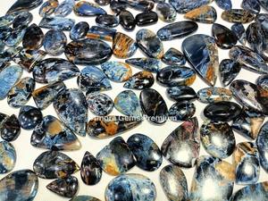 Piedra preciosa suelta de cabujón de forma de mezcla de pietersita natural para la fabricación de joyas impresionante piedra pulida marrón azul perfecta para anillos - Product Image 2