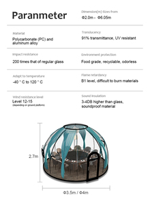 Giới Hạn Thời Gian Giảm Giá Polycarbonate Dome Nhà Bong Bóng Trong Suốt <span class=keywords><strong>Prefab</strong></span> Dome Nhà Cho Ngoài Trời Cho Thuê Mái Vòm Nhà Với Phòng Tắm - Product Image 2