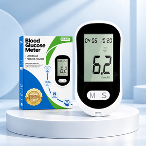 Appareil de mesure du glucose sanguin KE-B15, kit glucomètre à grand écran noir avec 50 bandelettes de <span class=keywords><strong>test</strong></span> pour la mesure du sucre dans le sang à domicile, <span class=keywords><strong>test</strong></span> du <span class=keywords><strong>diabète</strong></span> - Product Image 1