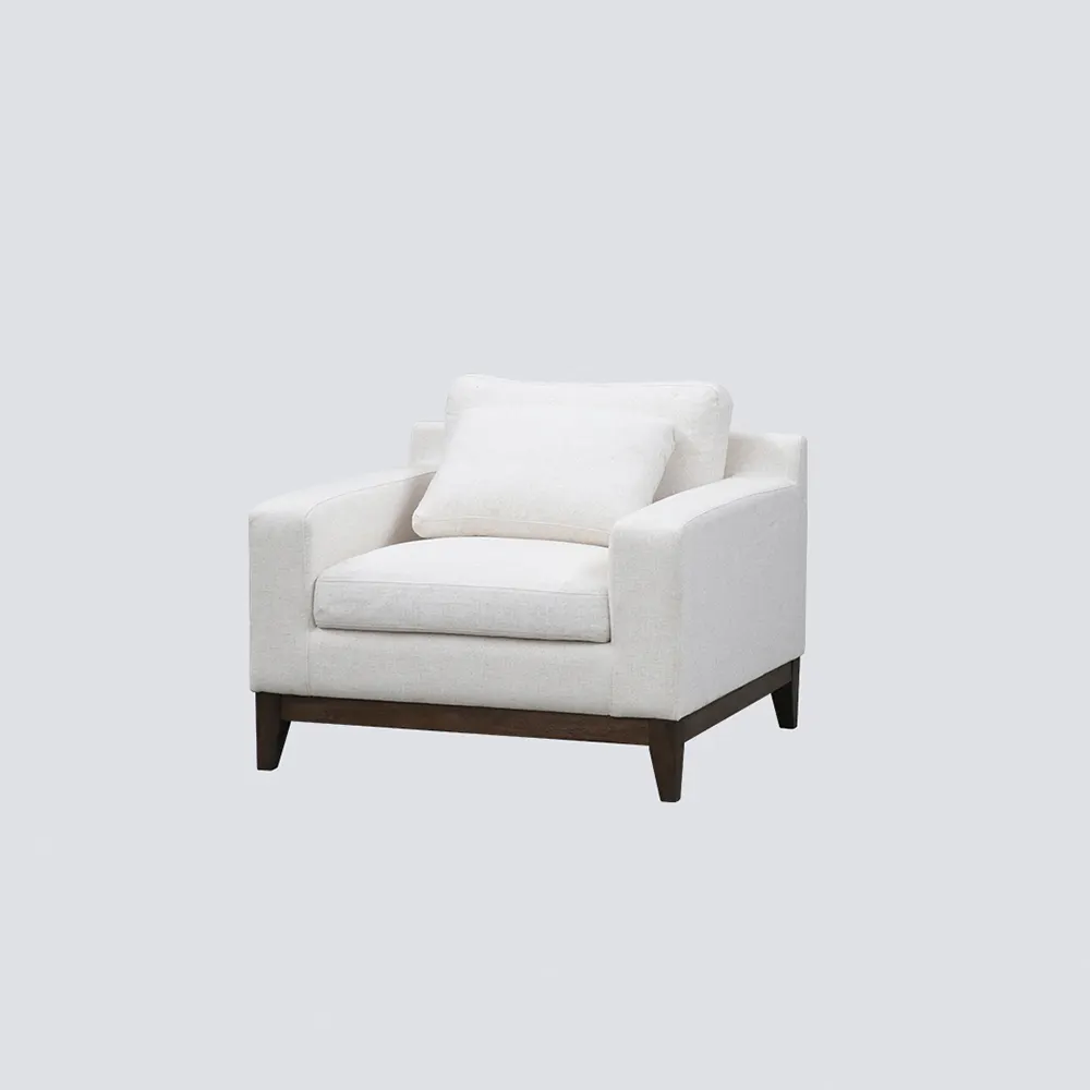 NS Mebel Kursi Sofa Satu Kursi Sofa Tunggal Desain Modern Ruang Tamu Set Sofa Kain Furnitur Pelapis untuk Hotel Klub Rumah
