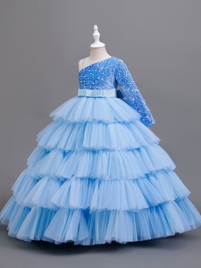 Cô Gái Thanh Lịch Công Chúa Ăn Mặc Duy Nhất Vai Dài Tay Áo Tầng Bánh Hai Lớp Ăn Mặc Cho Đám Cưới Bên Mùa Hè Cross Biên Giới Nền Tảng - Product Image 4