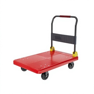 Heavy Duty Platform Hand Truck Foldable Flatbed Cart Deck Nylon <strong>Wheels</strong> For Factory Custom Size Wholesale Industrial Warehouse - Product Image 1