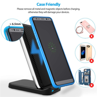 Accessoire pour téléphone Chargeur sans fil rapide 15w Support de chargeur sans fil Téléphone 3 Charge sans fil réelle Support de téléphone portable